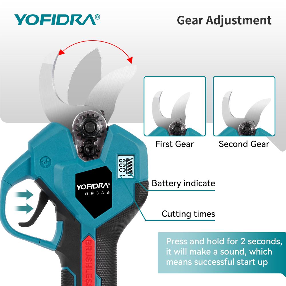 YOFIDRA 8" Brushless Chainsaw + 32mm Pruner Set, Telescoping Pole, for Makita 18V-21V Batteries