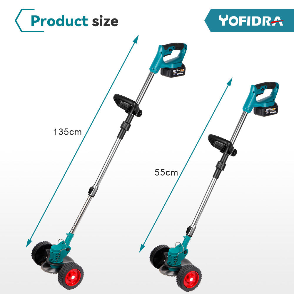 YOFIDRA Adjustable Cordless Electric Lawn Mower & Shrub Pruner- Compatible with Makita 18V Batteries