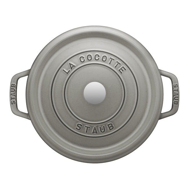 Staub Round Cocotte 3.7L / 4-Qt Graphite Grey