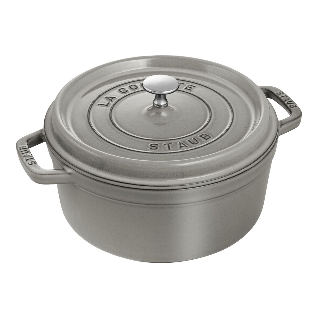 Staub Round Cocotte 3.7L / 4-Qt Graphite Grey