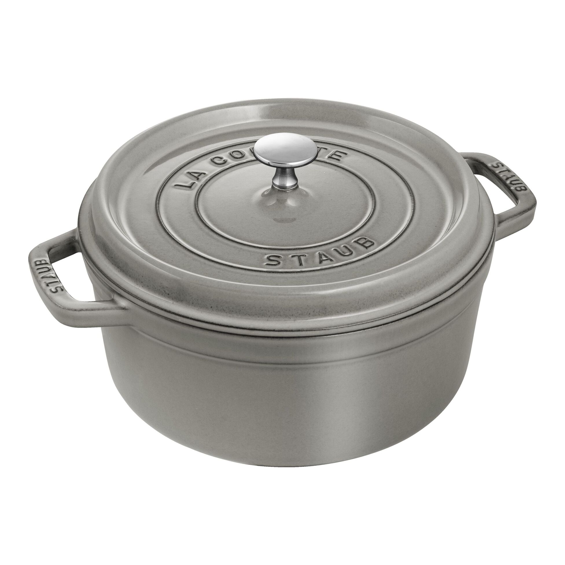 Staub Round Cocotte 3.7L / 4-Qt Graphite Grey