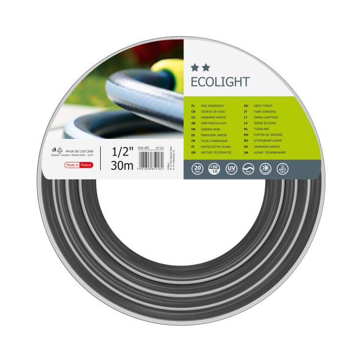 10151 Garden hose 1/2x30mtr ECOLIGHT