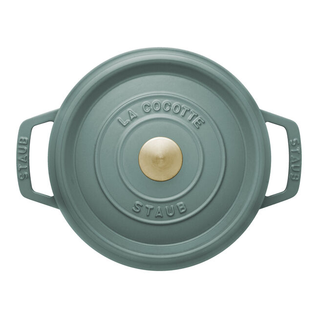 Staub Round Cocotte 2.2L/2.25-Qt Eucalyptus