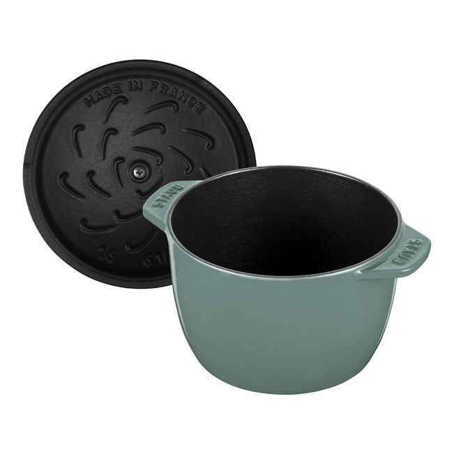 Staub Petite Round Cocotte 1.7L / 1.9-Qt Eucalyptus