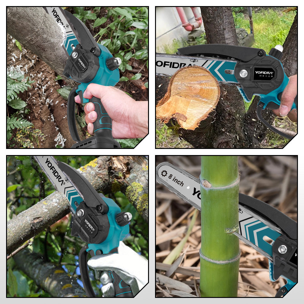 YOFIDRA 6" & 8" Cordless Brushless Chainsaw Kit Compatible with Makita 18V Battery