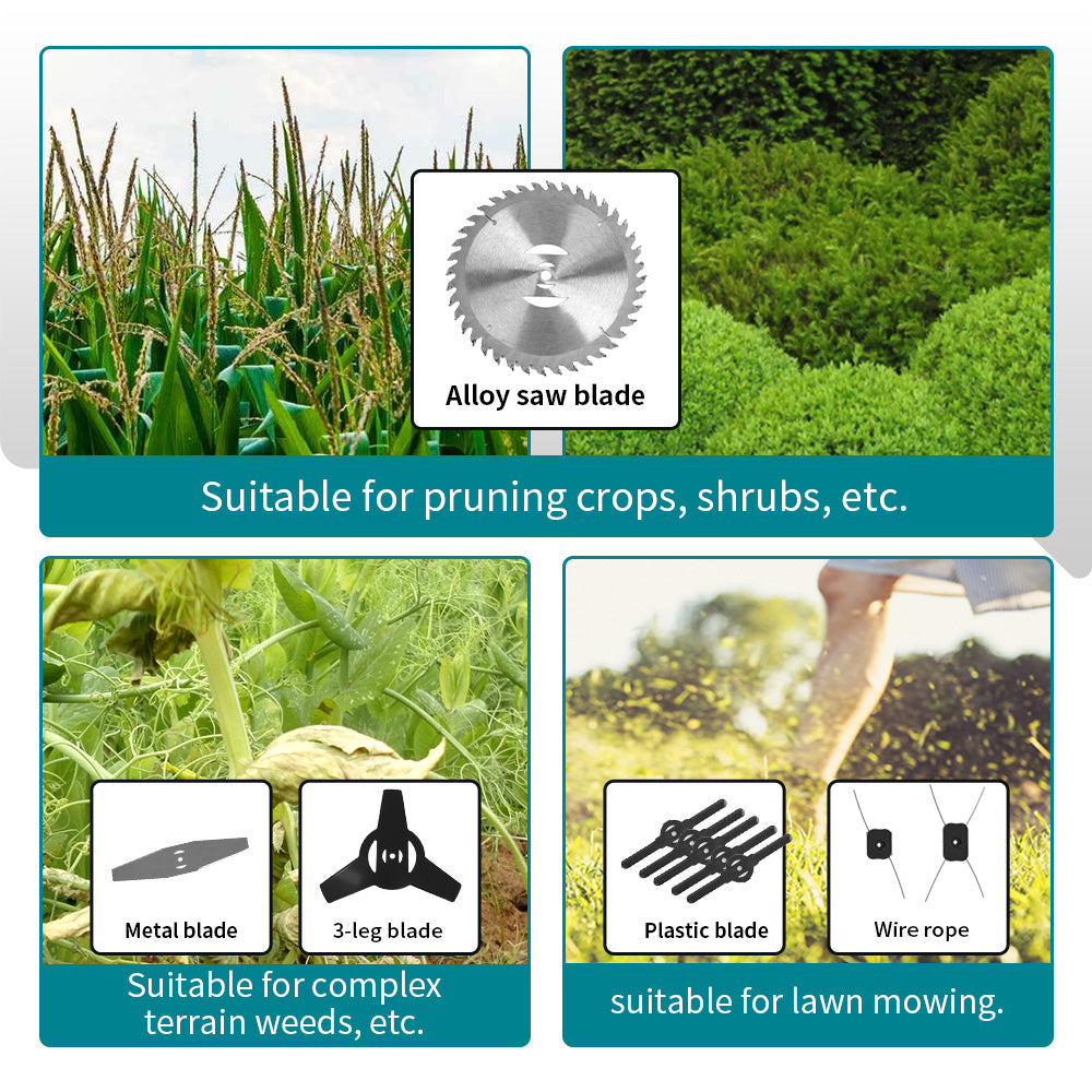 YOFIDRA Adjustable Cordless Electric Lawn Mower & Shrub Pruner- Compatible with Makita 18V Batteries