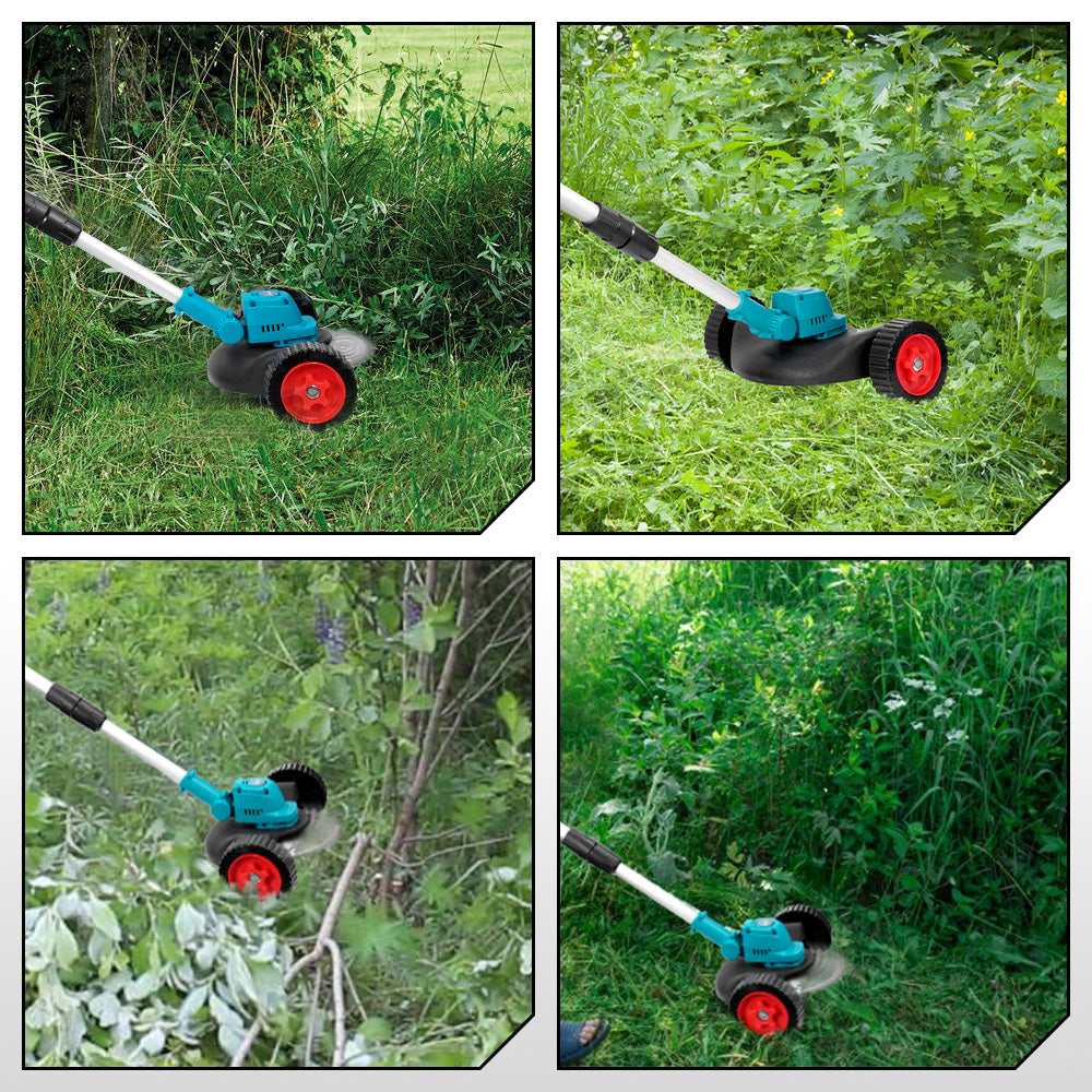 YOFIDRA 9 Inch Brushless Electric Lawn Mower Foldable Adjustable Cordless Trimmer | For Makita 18V Battery