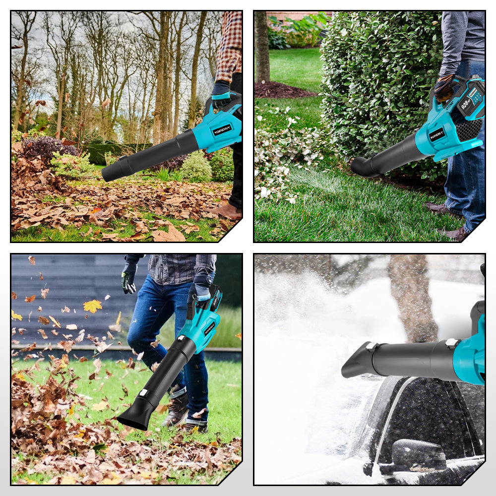 YOFIDRA Brushless Cordless Blower – Powerful Leaf, Dust & Snow Cleaner for Makita 18V-21V Battery