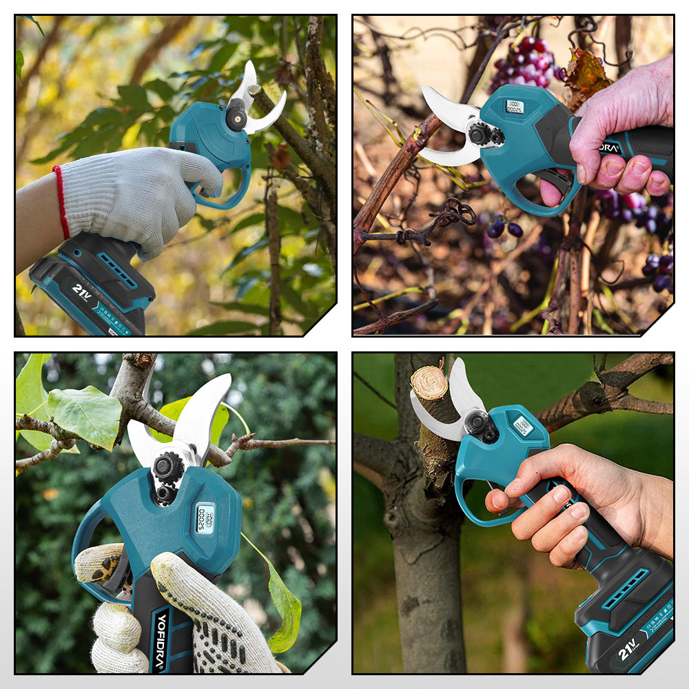 YOFIDRA 30mm 2-Speed Brushless Digital Pruning Shears - Compatible with Makita 18V Battery