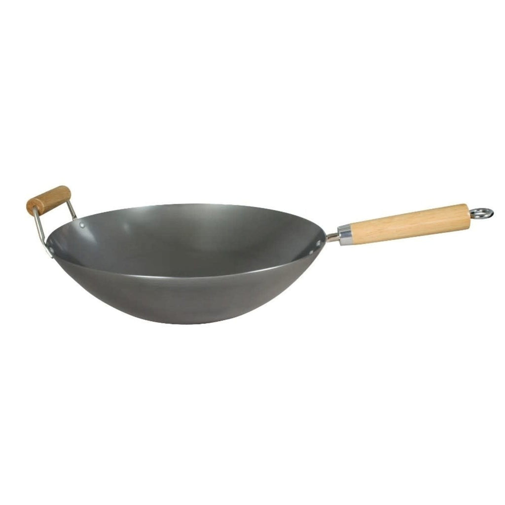 14" Carbon Steel Wok - Dexam