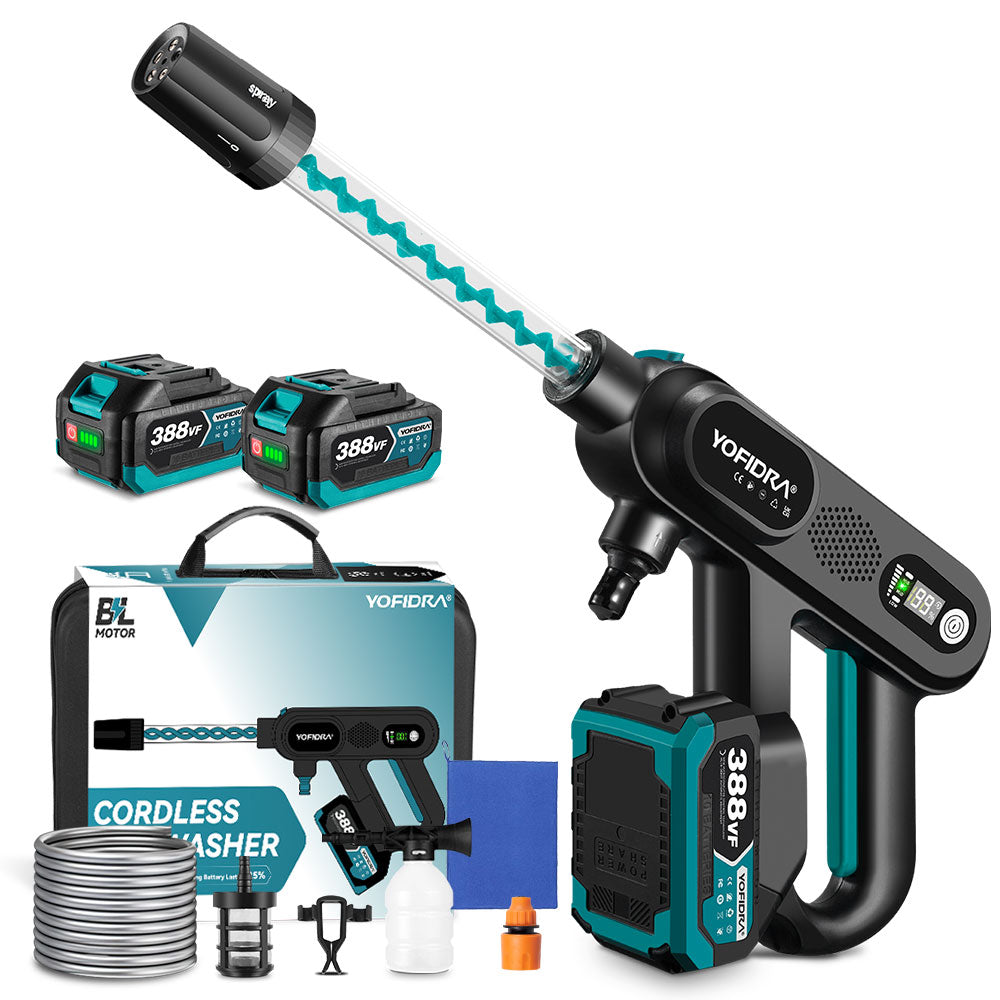 YOFIDRA 220Bar Brushless Pressure Washer 3 Gears, for Car & Garden, compatible For Makita 18V Battery