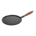 Staub Crepe Pan 11"/28CM Black with Wooden Handle