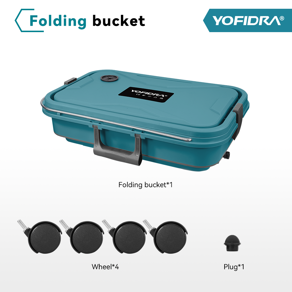 YOFIDRA High Pressure Water Gun Kit with 22L Foldable Bucket - Compatible with Makita 18V Batteries