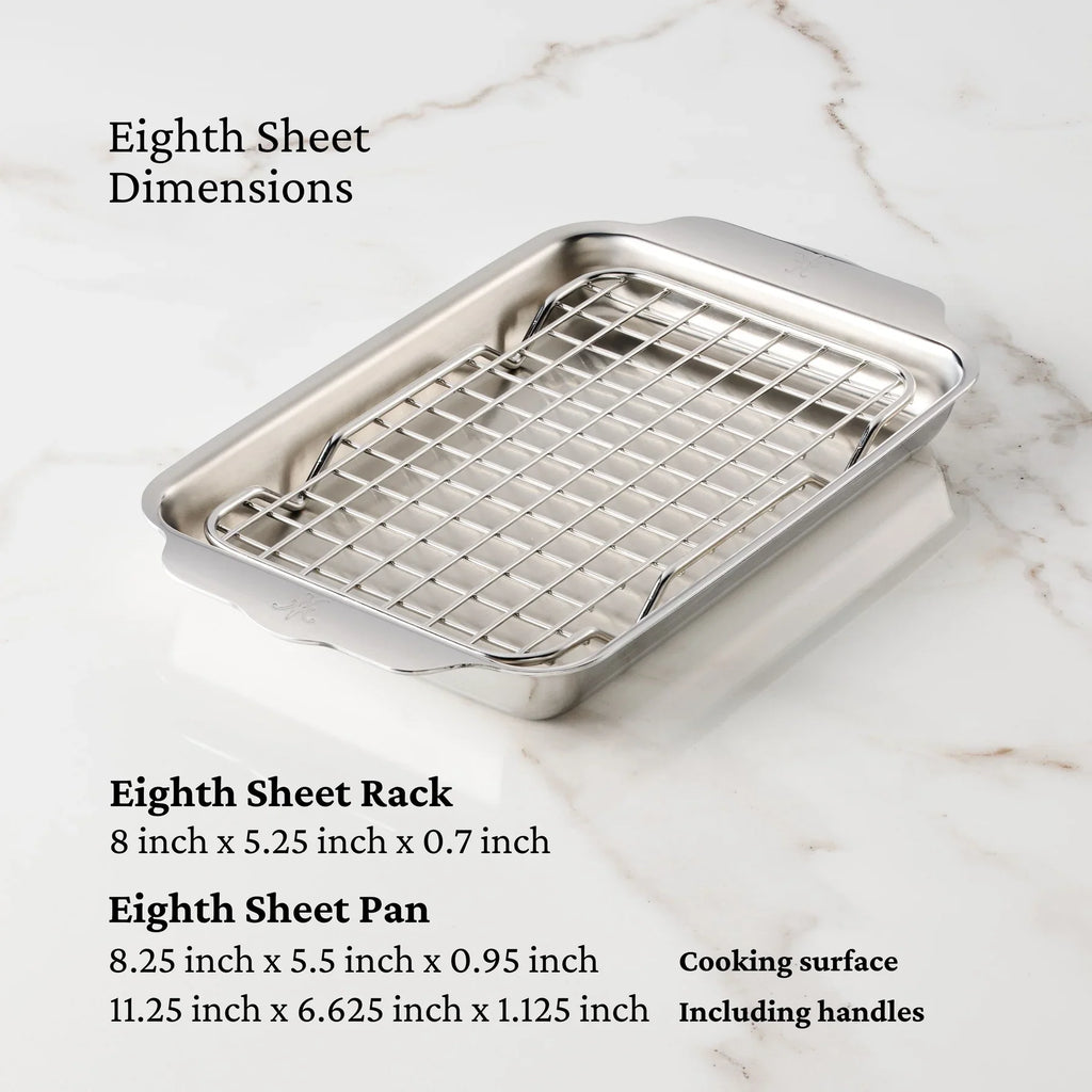 Hestan Provisions Ovenbond 9x6" Clad Eighth Sheet Pan + Rack