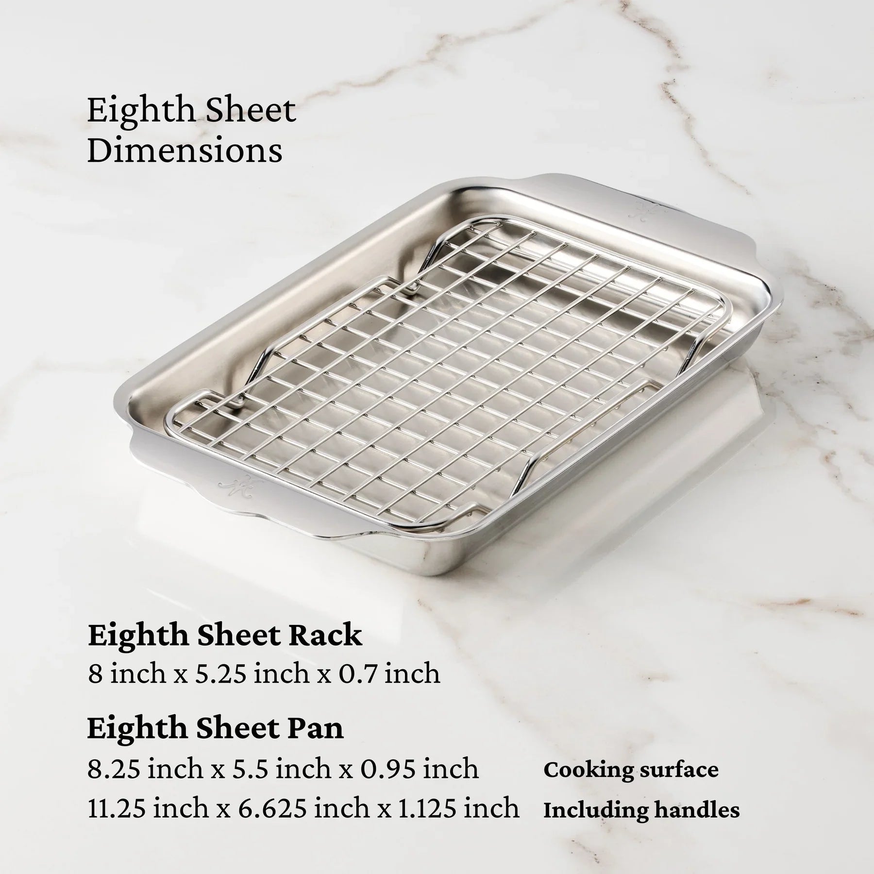 Hestan Provisions Ovenbond 9x6" Clad Eighth Sheet Pan + Rack