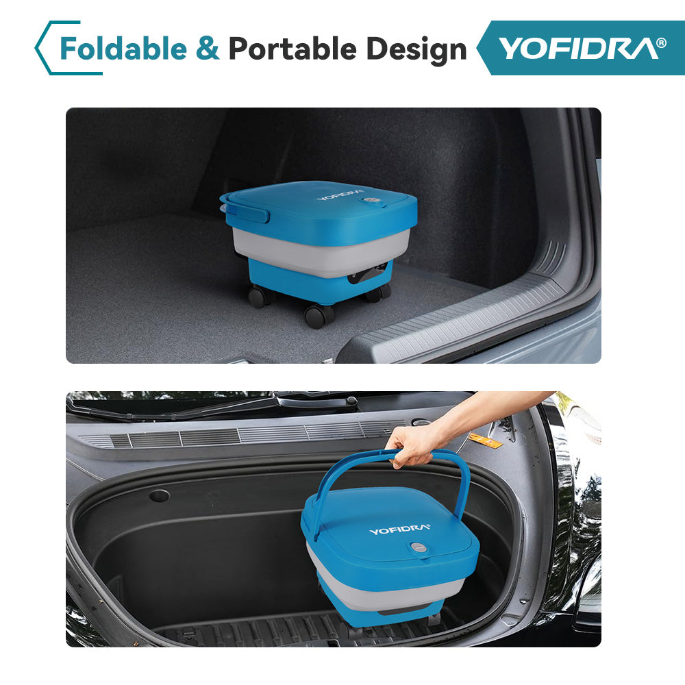 YOFIDRA High-Pressure Cordless Foldable Water Tank Washer, 4-Level Pressure, 6-in-1 Nozzle, Lockable Head, 3m Hose