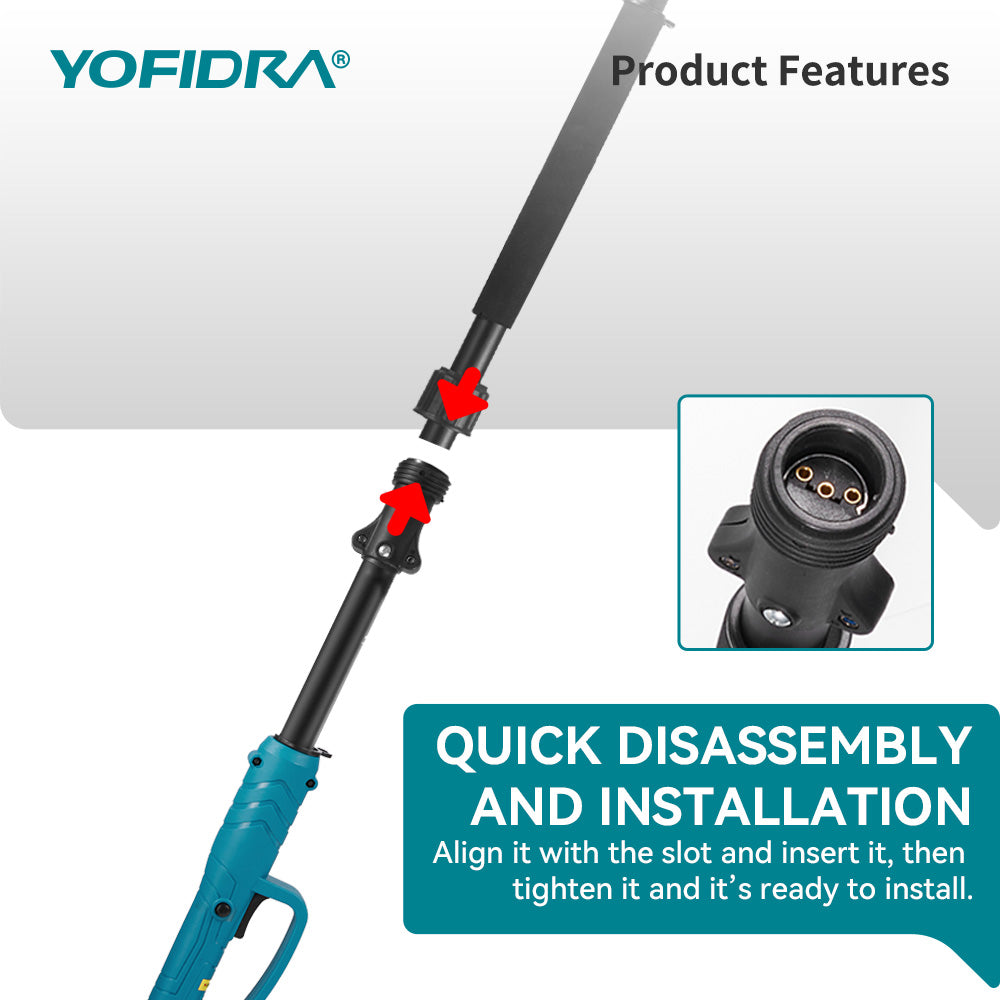 YOFIDRA Brushless Telescoping Pole Electric Chainsaw Scissors 3 IN 1 Garden Tree Pruning Power Tool For Makita 18V-21V Battery