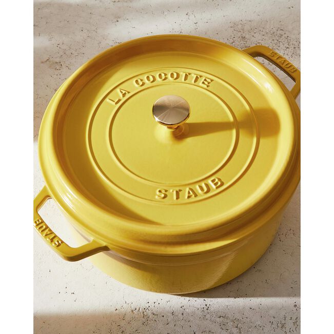 Staub Round Cocotte 3.7L/3.9-Qt Citron