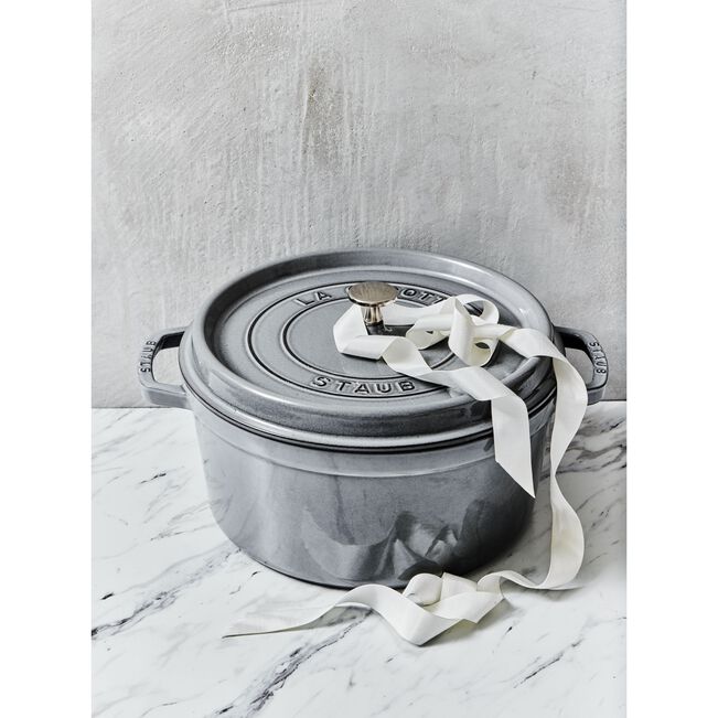 Staub 8.3L Round Cocotte - Graphite Grey
