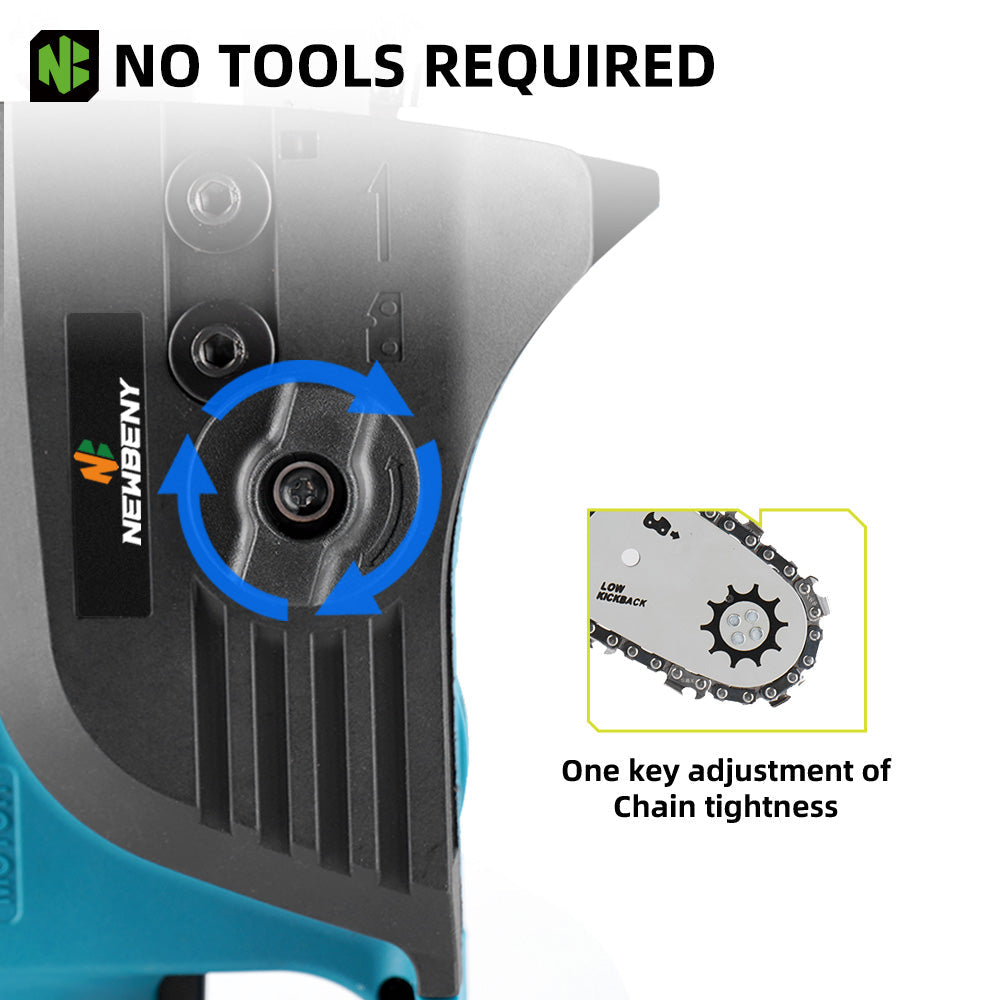 YOFIDRA 12 Inch Brushless Cordless Chain Saw with Oiler - Compatible with Makita 18-21V Battery