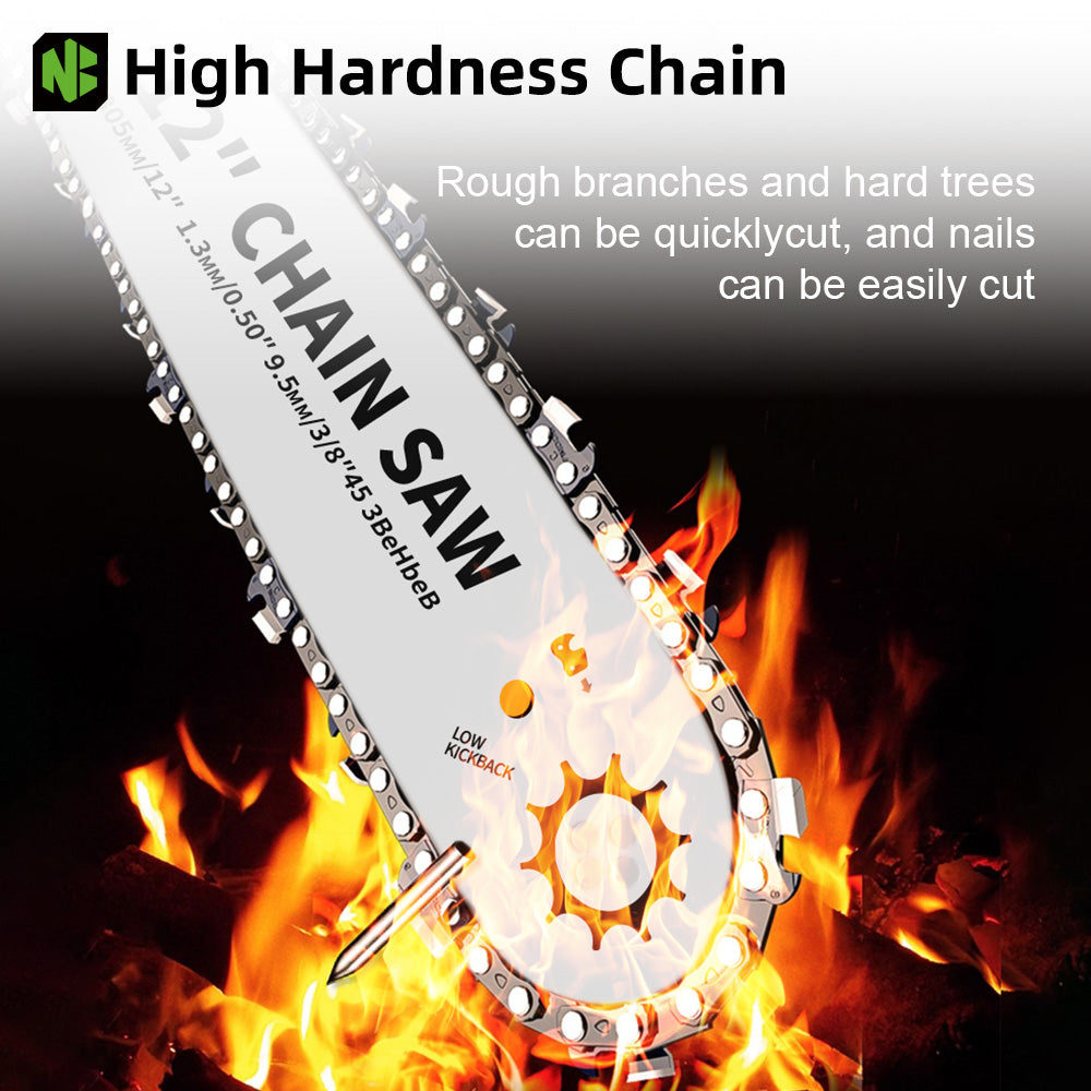 YOFIDRA 12 Inch Brushless Cordless Chain Saw with Oiler - Compatible with Makita 18-21V Battery