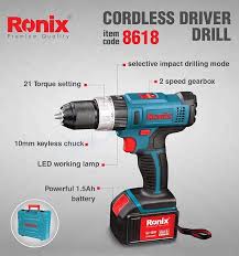 Cordless 18 volt 8618 Ronix