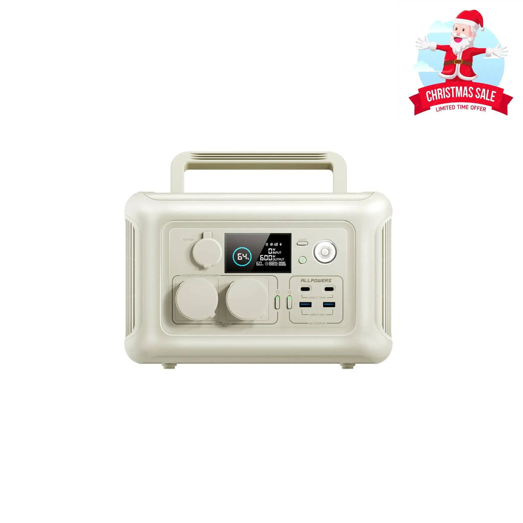 ALLPOWERS R600 Beige Portable Power Station 600W 299Wh LiFeP04 Battery