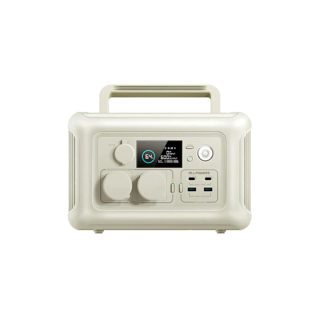 ALLPOWERS R600 Beige Portable Power Station 600W 299Wh LiFeP04 Battery