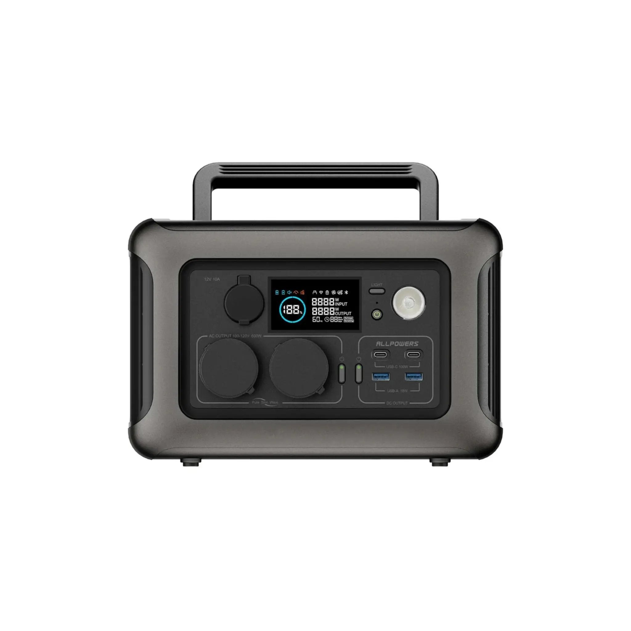 ALLPOWERS R600 Portable Power Station 600W 299Wh LiFeP04 Battery