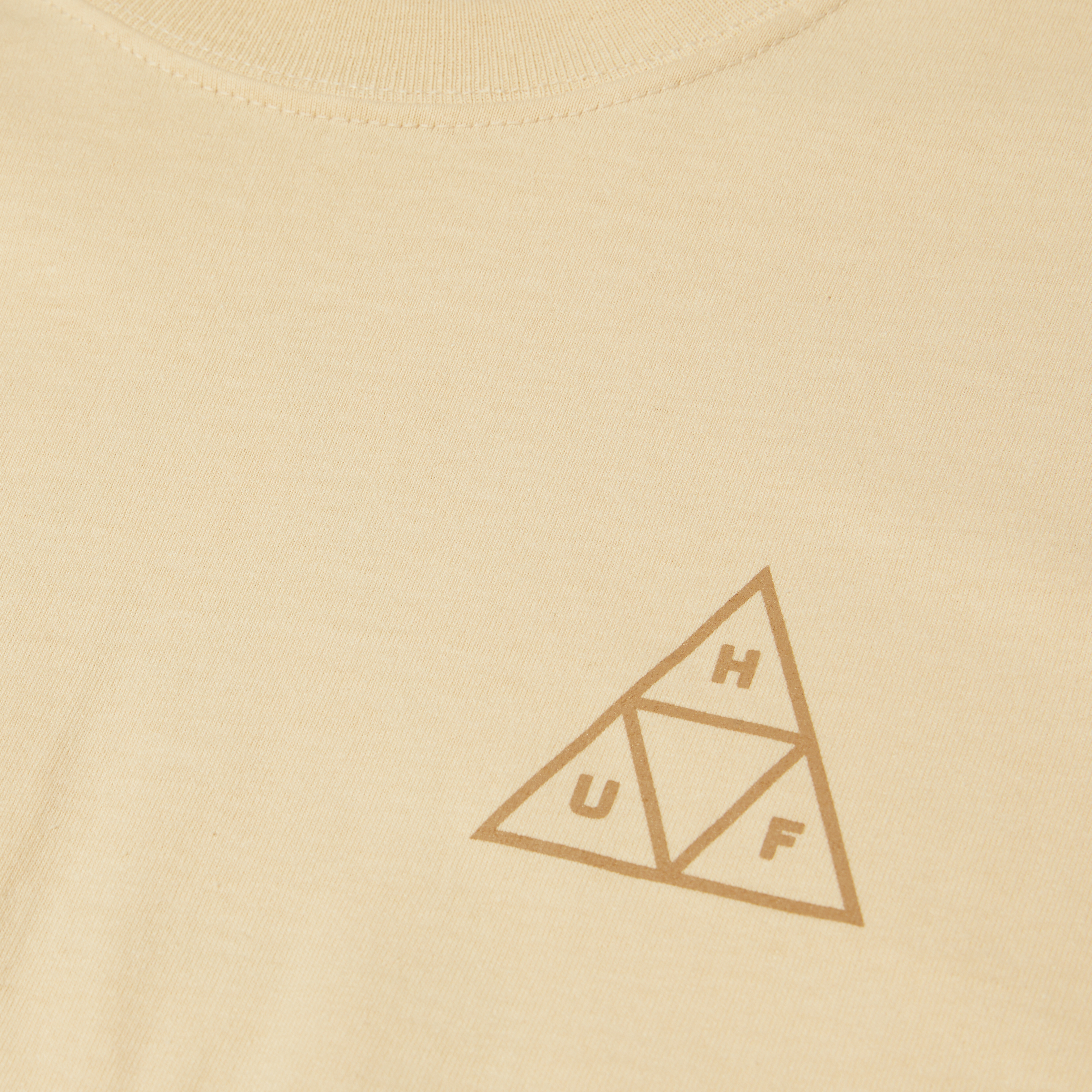 HUF Set Triple Triangle L/S Tee - Wheat