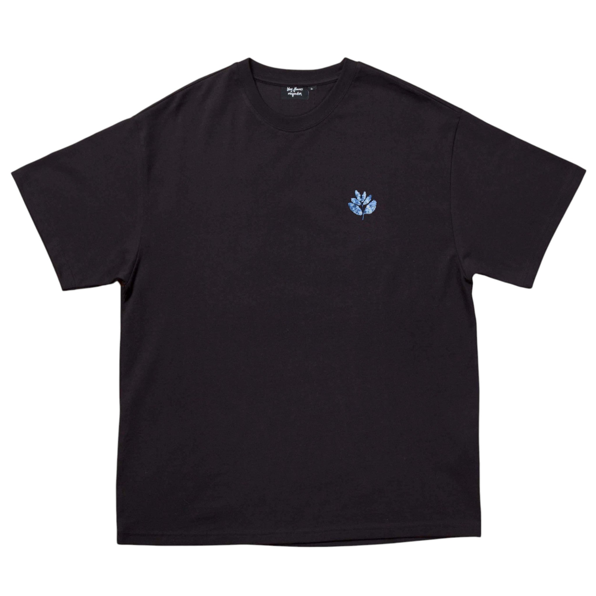 Blue Flowers x Magenta T-Shirt - Black