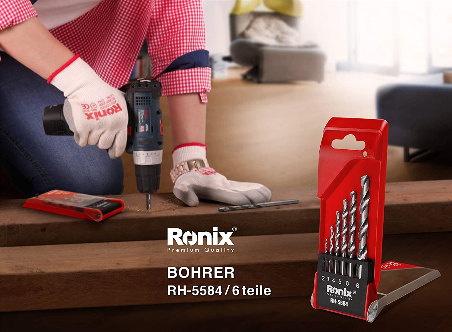 RH5584 Set drill bit 6 pcs Ronix