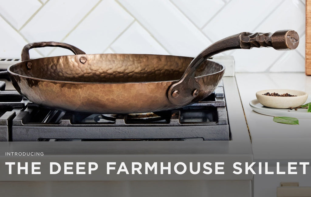 Smithey Carbon Steel Deep Farmhouse Skillet 12 inch *Price includes $61 Tariff