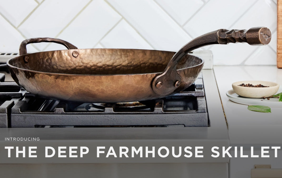 Smithey Carbon Steel Deep Farmhouse Skillet 12 inch *Price includes $61 Tariff