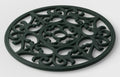 Round Vintage Silicone Trivet - Racing Green