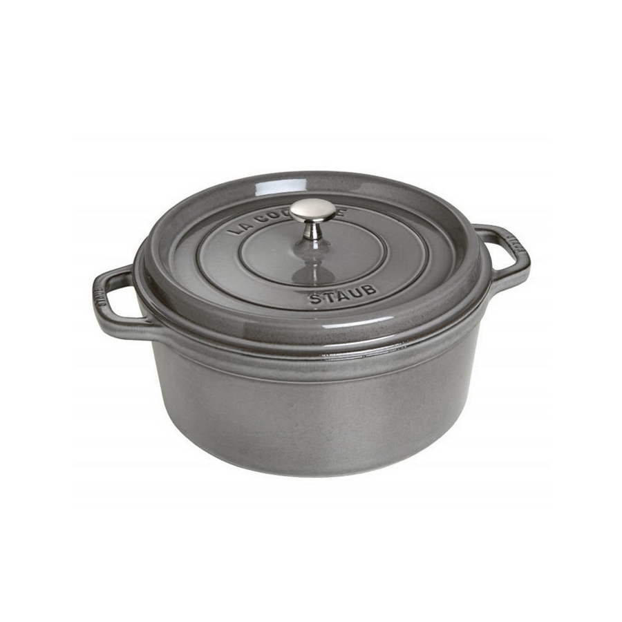 Staub Round Cocotte 5.2L / 5.5-Qt Graphite Grey