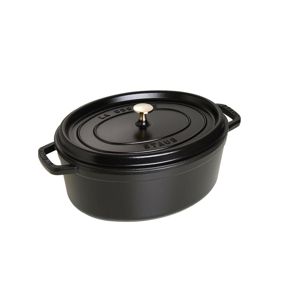 Staub Oval Cocotte 4.2L / 4.5-Qt Black